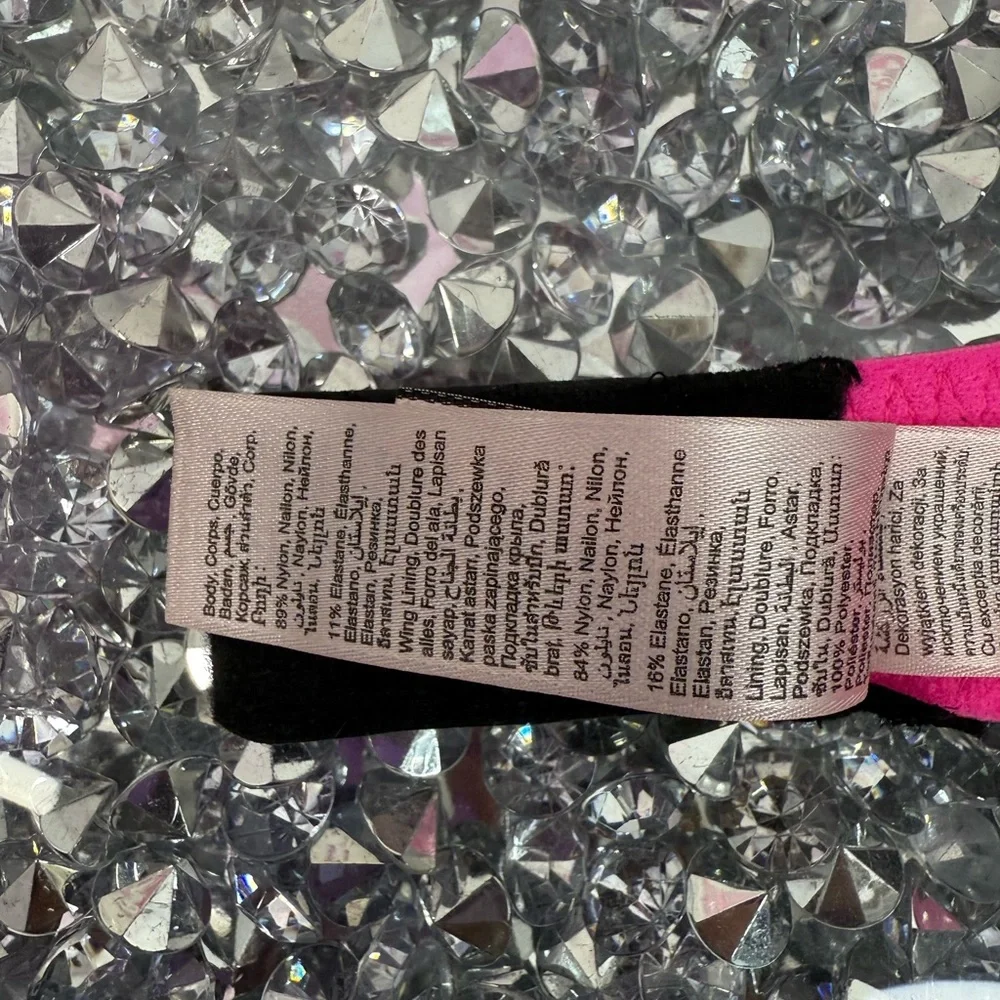 La SENZA bra bralette halter Lacie sexy neon Black and Pink Lace Bralette - Picture 10 of 14